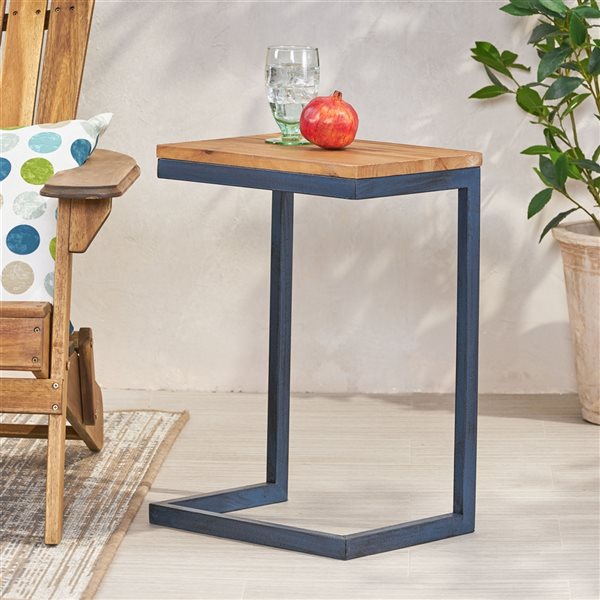 Best Selling Home Decor Bayrain Brown Wood Rectangular End Table