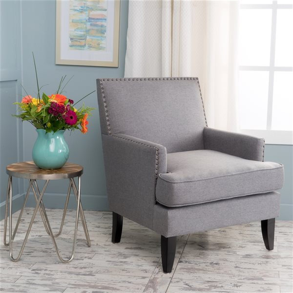 Best Selling Home Decor Tilla Modern Grey Polyester Club Chair