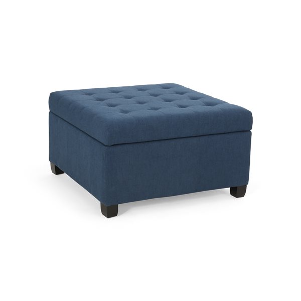 Navy blue square deals ottoman