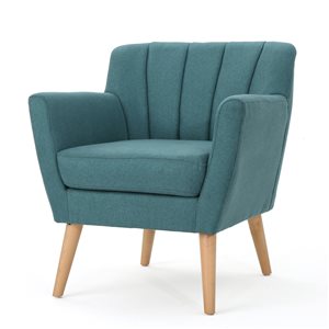 Best Selling Home Decor Merel Modern Dark Teal Polyester Club Chair