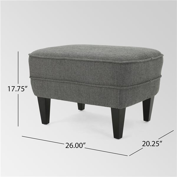 Best Selling Home Decor Tafton Modern Grey Polyester Club Chair with Ottoman