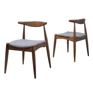 Francie Mid-Century Modern Dining Chairs (Set of 2)