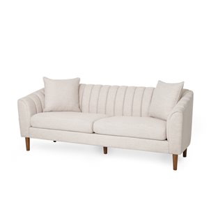 Best Selling Home Décor Ansonia Modern Beige Polyester Sofa