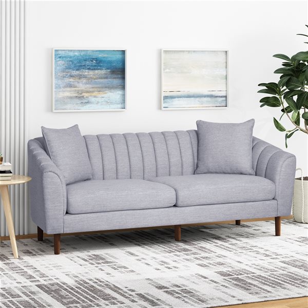 Best Selling Home Decor Ansonia Modern Grey Polyester Sofa 310765 | RONA