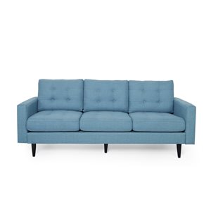 Best Selling Home Décor Adderbury Modern Light Blue Polyester Sofa
