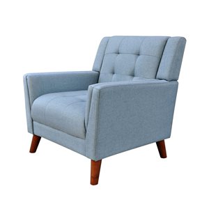 Best Selling Home Decor Candace Modern Blue Polyester Club Chair