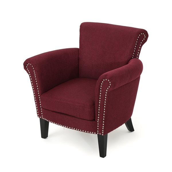 Best Selling Home Decor Brice Modern Wine Polyester Club Chair 302570 ...
