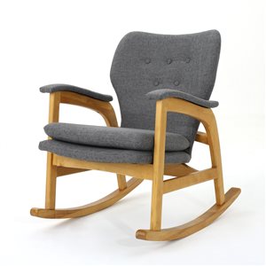 Best Selling Home Decor Braant Modern Grey Polyester Rocking Chair
