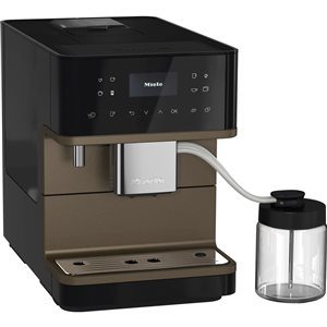 Machine à café expresso programmable noire CM 6360 Milk Perfection par Miele en plastique avec éclairage à DEL BrilliantLigh