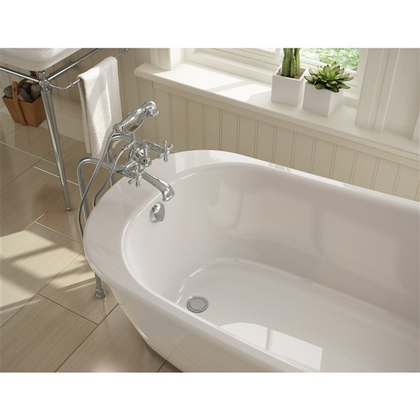 Maax Sax 32 In W X 60 L White, How To Install Maax Freestanding Bathtub
