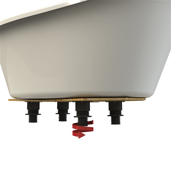 MAAX Delsia 66-in x 36-in x 26.5-in Oval White AcrylX Freestanding Bathtub with Back Centre Drain