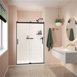 MAAX Versaline 48 x 36-in 4-Piece Matte White Cut-to-Fit Alcove Shower Walls