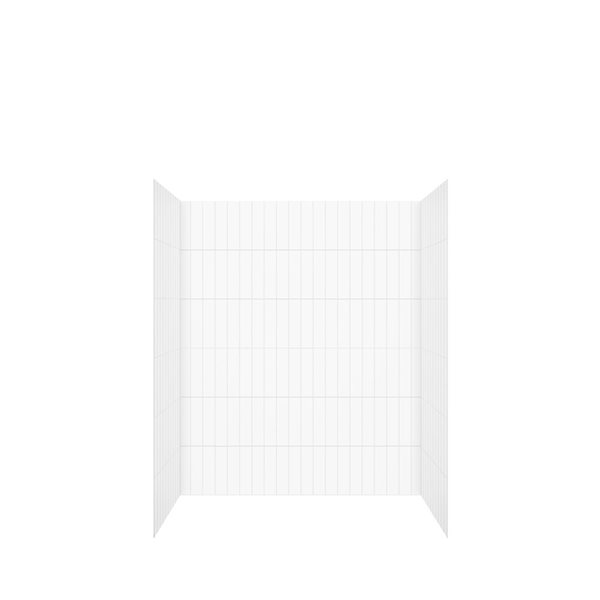 MAAX Versaline 60 x 36-in 4-Piece Matte White Cut-to-Fit Alcove Shower Walls