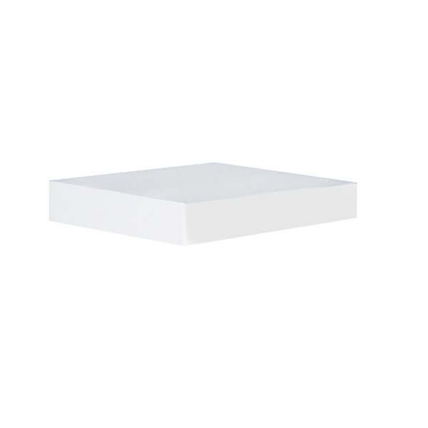 Southern Enterprises White 10in x 10in x 2in Particle Board Shelf