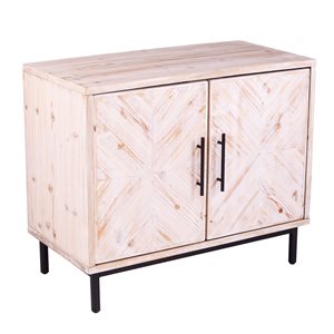 Southern Enterprises Alne Whitewashed with Dark-stained Interior and Back Fir Accent Chest
