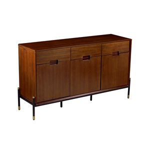 Southern Enterprises Manea Dark Brown and Black With Gold Accents 3-drawer Accent Chest