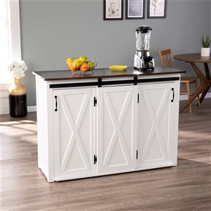 Southern Enterprises Brown Composite Wood Kitchen Islands (18-in x 50.25-in x 35.25-in)