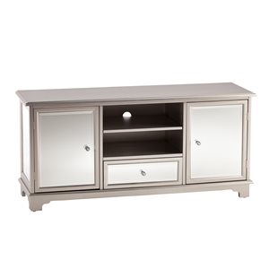 Southern Enterprises Impression Silver Contemporary/modern Engineered Wood Media Cabinet