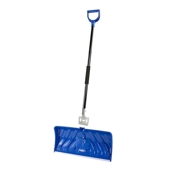 Snow Joe 24-in Blue Polypropylene 2-in-1 Snow Shovel and Snow Pusher with Cushioned Foam Grip