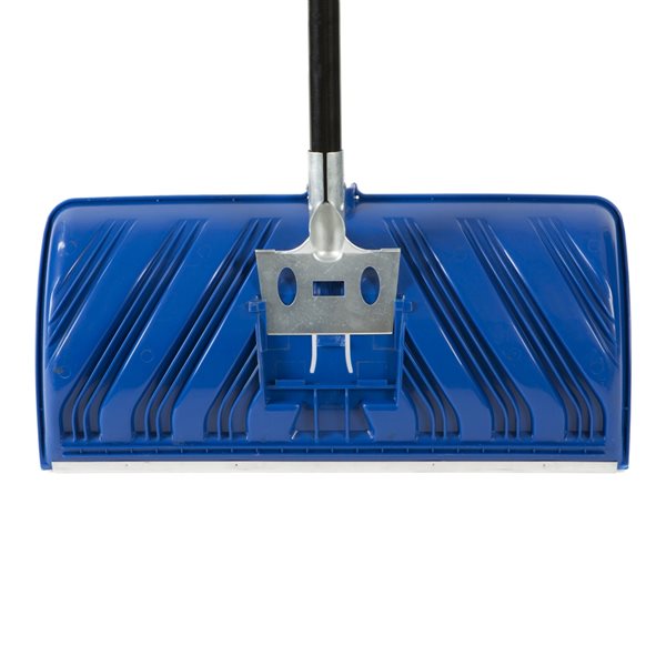 Snow Joe 24-in Blue Polypropylene 2-in-1 Snow Shovel and Snow Pusher with Cushioned Foam Grip