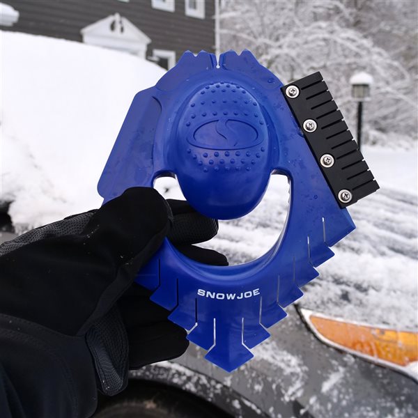 Grattoir à glace compact de 5 po Snow Joe en plastique bleu avec lame en  laiton SJEG01