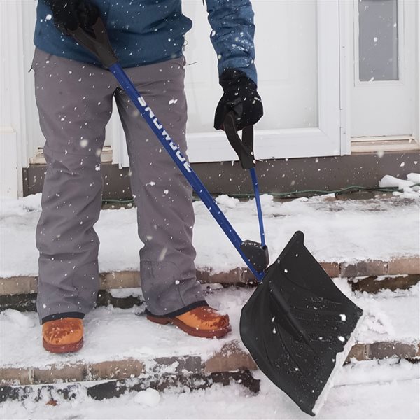 Snow Joe Shovelution 20-in Black Polycarbonate Snow Shovel with  Spring-Assisted Dual Handle SJ-SHLV20 RONA