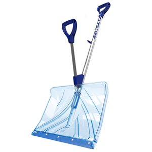 Snow Joe Shovelution 18-in Clear Polycarbonate Snow Shovel with Spring-Assisted Dual Handle