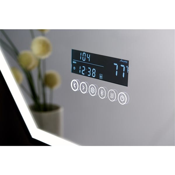 Ancerre Designs Otto 30-in LED Lighted Fog Free Octagonal Bathroom Mirror