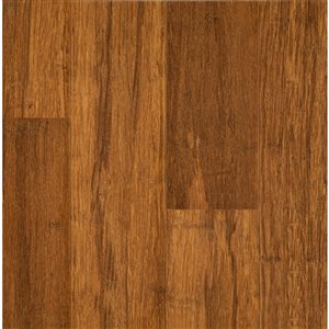 Hydri-Wood 5-1/8 x 1/4-in Prefinished Bamboo Whiskey Distressed Engineered Hardwood Flooring