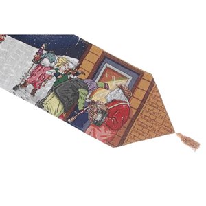 IH Casa Decor Multicoloured 54-in x 13-in Mummers Tapestry Table Runner - Set of 1