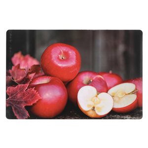 Napperons pommes fraîches d'IH Casa Decor en plastique de 16,75 po x 10,75 po, multicolore, lot de 12