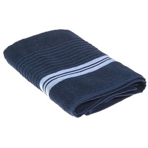 IH Casa Decor Deluxe Navy Blue Cotton Bath Towels - Set of 2