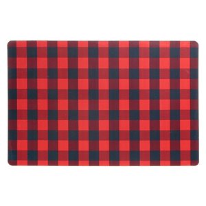 IH Casa Decor Red Buffalo 16.75-in x 10.75-in Plastic Placemats - Set of 12