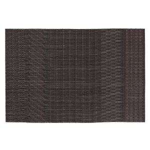 Napperons avec motif abstrait ligné d'IH Casa Decor en plastique de 18 po x 12 po, chocolat, lot de 12