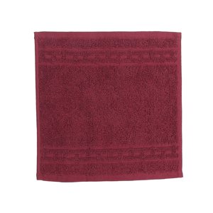 IH Casa Decor Basketweave Burgundy Cotton Washcloths - Set of 6