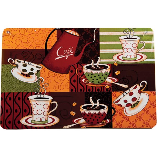Napperons pause-café d’iH casadécor en plastique de 16,75 po x 10,75 po, multicolore, lot de 12