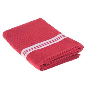 IH Casa Decor Deluxe Red Cotton Bath Towels - Set of 2