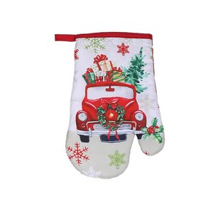IH Casa Decor Multicoloured 10-in x 6.5-in Truck with Gifts Cotton Oven Mitts - Set of 4
