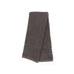 IH Casa Decor Basketweave Charcoal Grey Cotton Hand Towels - Set of 6
