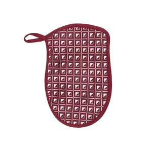 Sous-plats avec motif géométrique rouge d'IH Casa Decor en tissu de 10 po x 7 po, rouge, lot de 4
