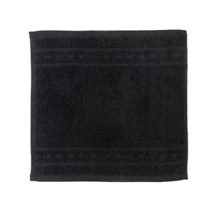 IH Casa Decor Basketweave Black Cotton Washcloths - Set of 6