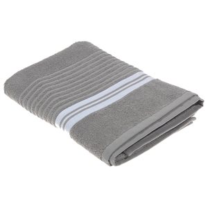IH Casa Decor Deluxe Light Grey Cotton Bath Towels - Set of 2