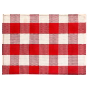 IH Casa Decor Red Buffalo 18-in x 12-in Plastic Placemats - Set of 12