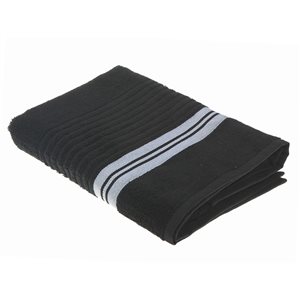 IH Casa Decor Deluxe Black Cotton Bath Towels - Set of 2