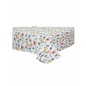 IH Casa Decor Multicoloured Butterflies 60-in x 60-in Cotton Table Cloth - Set of 1