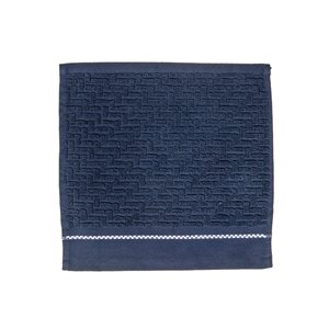 IH Casa Decor Luxury Stitch Blue Cotton Washcloths - Set of 6
