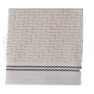 IH Casa Decor Luxury Stitch Taupe Cotton Washcloths - Set of 6