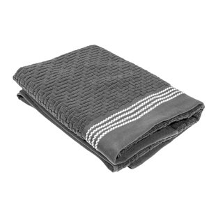 IH Casa Decor Luxury Stitch Cool Grey Cotton Bath Towels - 2-Piece