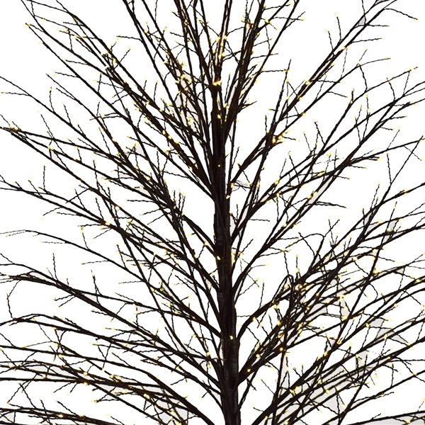 Hi-Line Gift Ltd. 82-in x 19 1/4-in Black Metal Lighted Tree