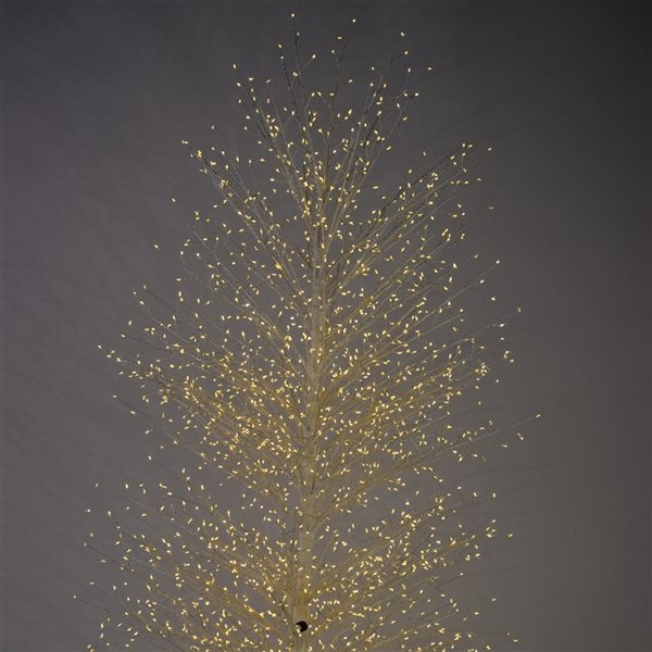 Hi-Line Gift Ltd. 82-in x 19 1/4-in White Metal LED-Lighted Tree